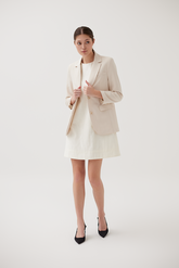 Notch Lapel Blazer in Powder